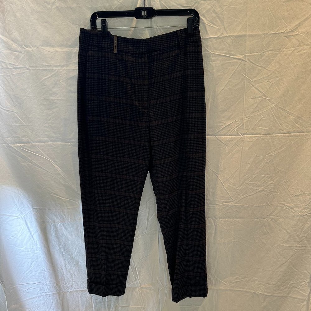 Peserico Plaid Cropped Slacks